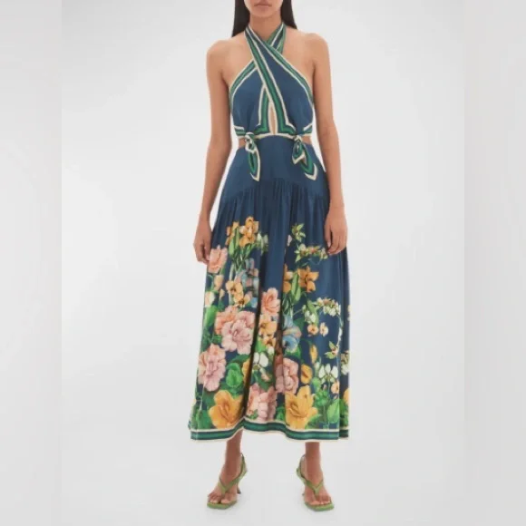Alemais Rocco Printed Linen Mini Dress Multicoloured ALÉMAIS Alemais Rocco Printed Linen Mini Dress Multicoloured ALÉMAIS